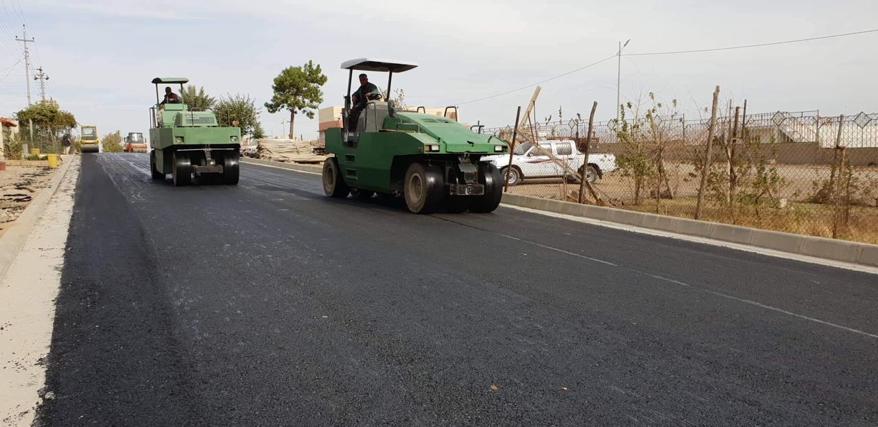 Asphalt and kerbstone service for Qader Garmian neighborhood - Chamchamal