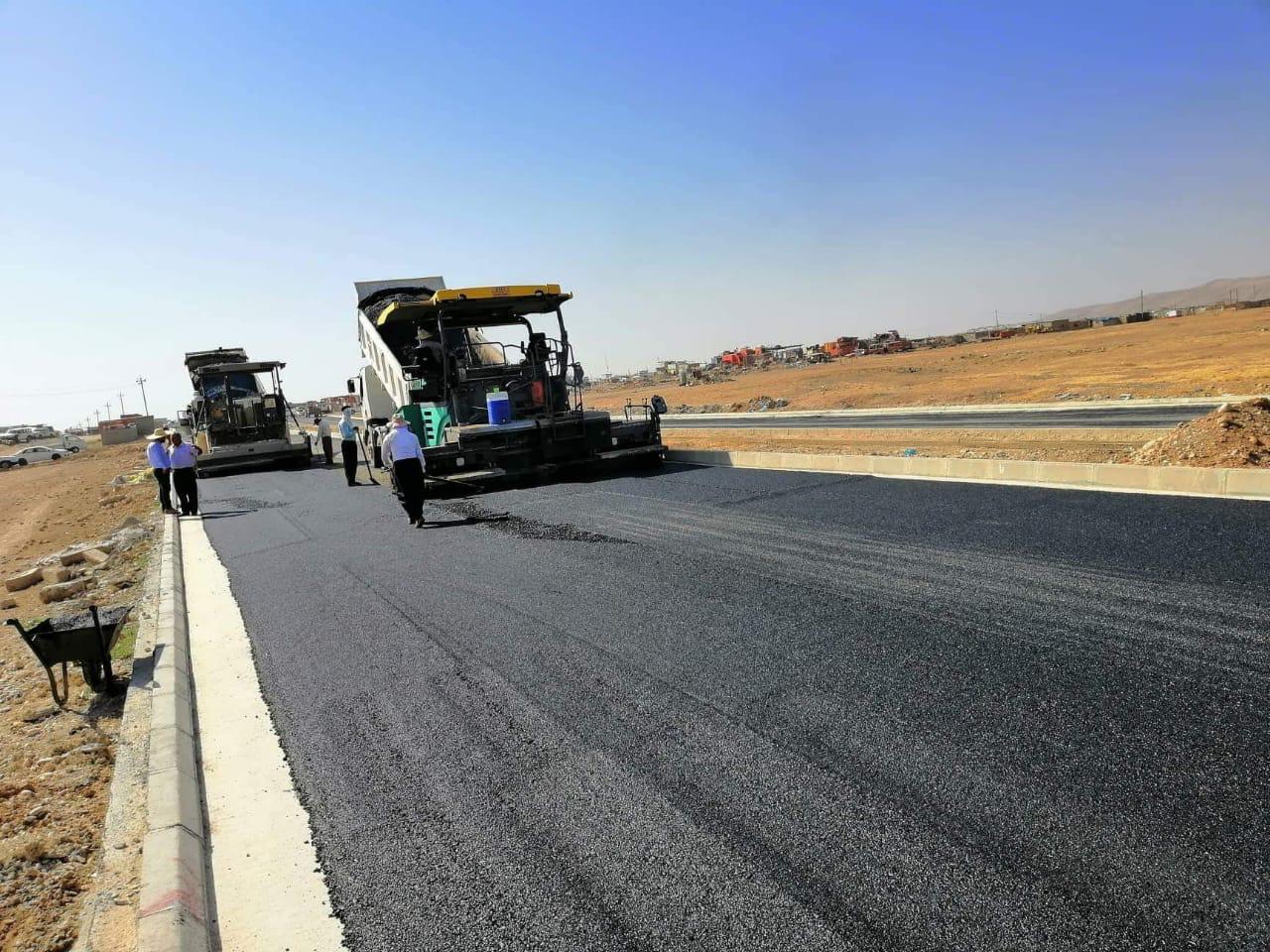 Asphalt and kerbstone service in Shoresh - Chamchamal